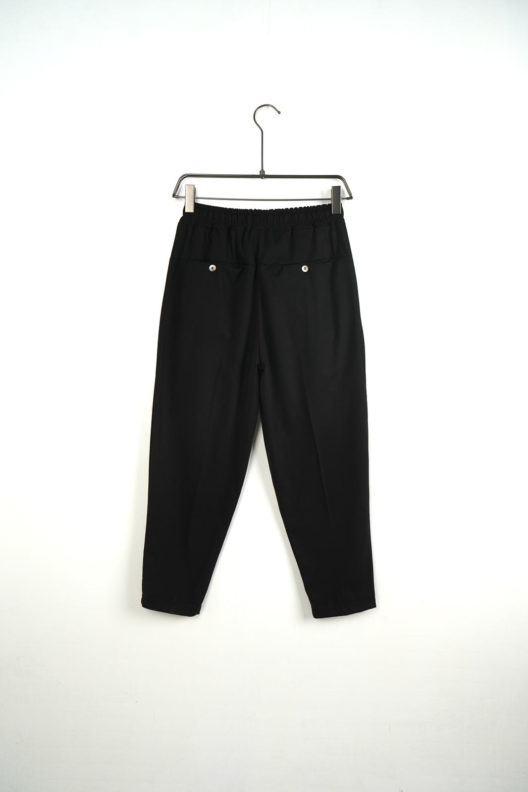 Pantaloni lungi bărbați casual negri cu șnur