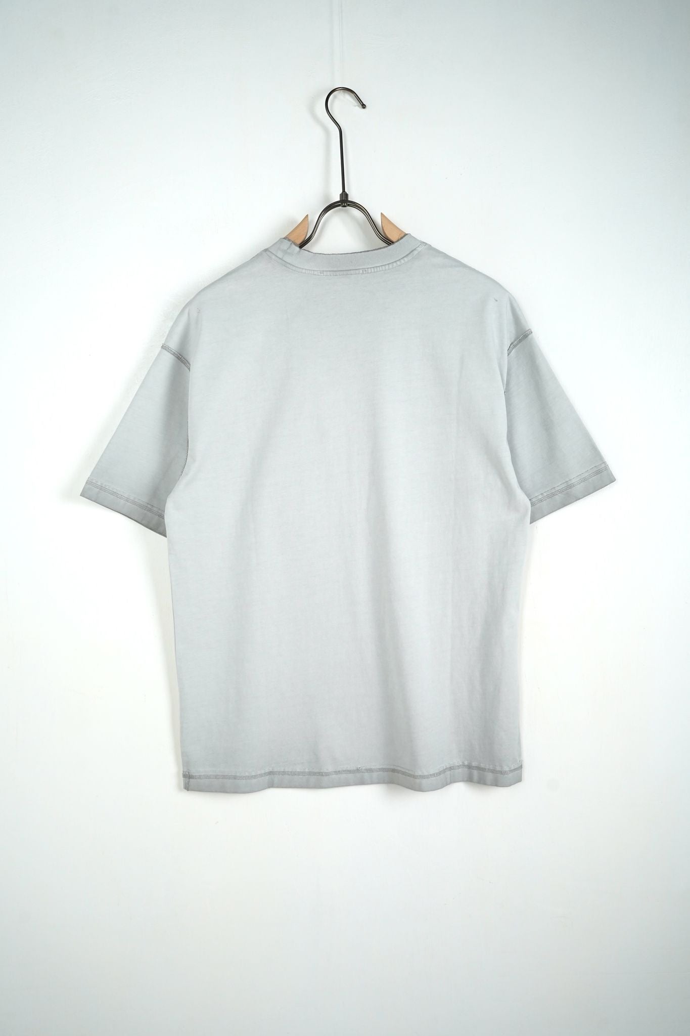 Tricou Gri Deschis Bărbați din Bumbac – Look Uzat, Casual Urban