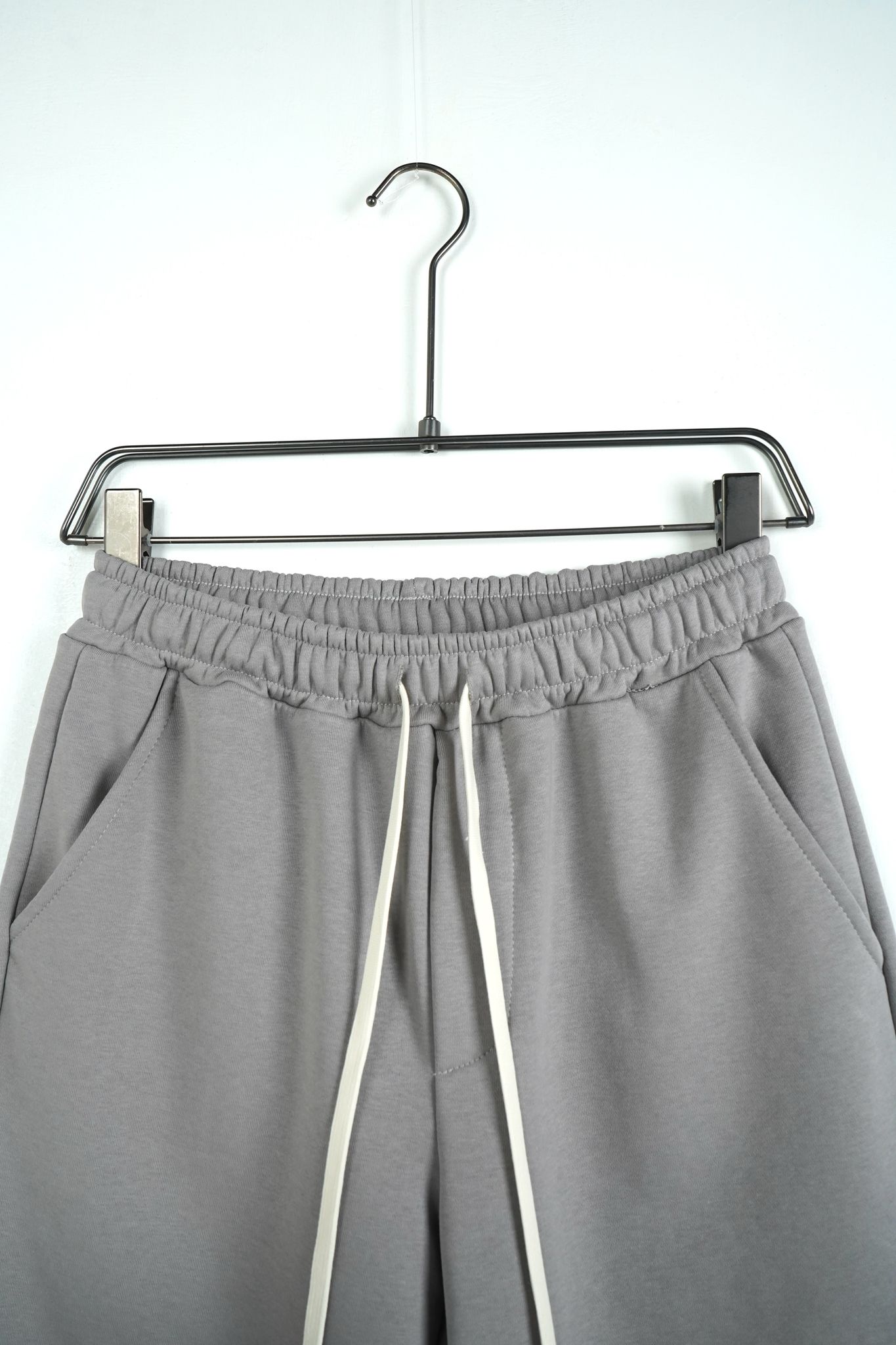 Pantaloni Scurți Unisex din Bumbac Gri Deschis