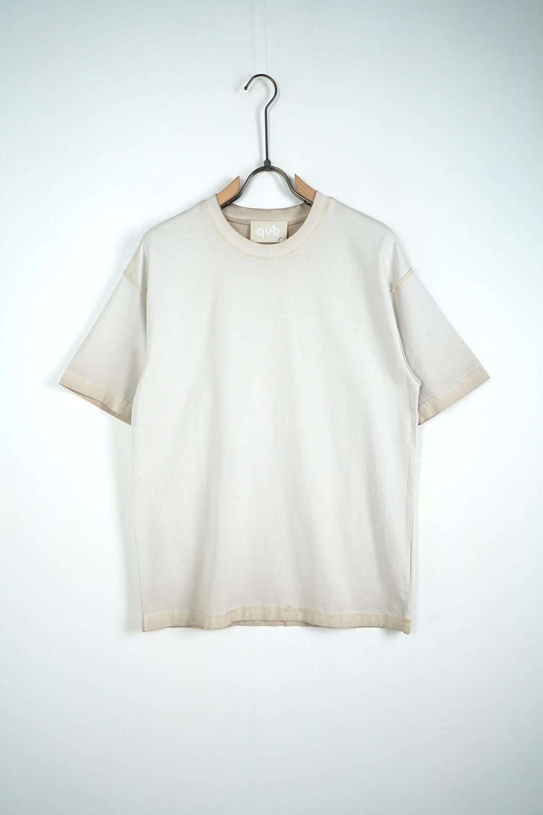 Tricou Crem Bărbați din Bumbac – Look Uzat, Casual Urban