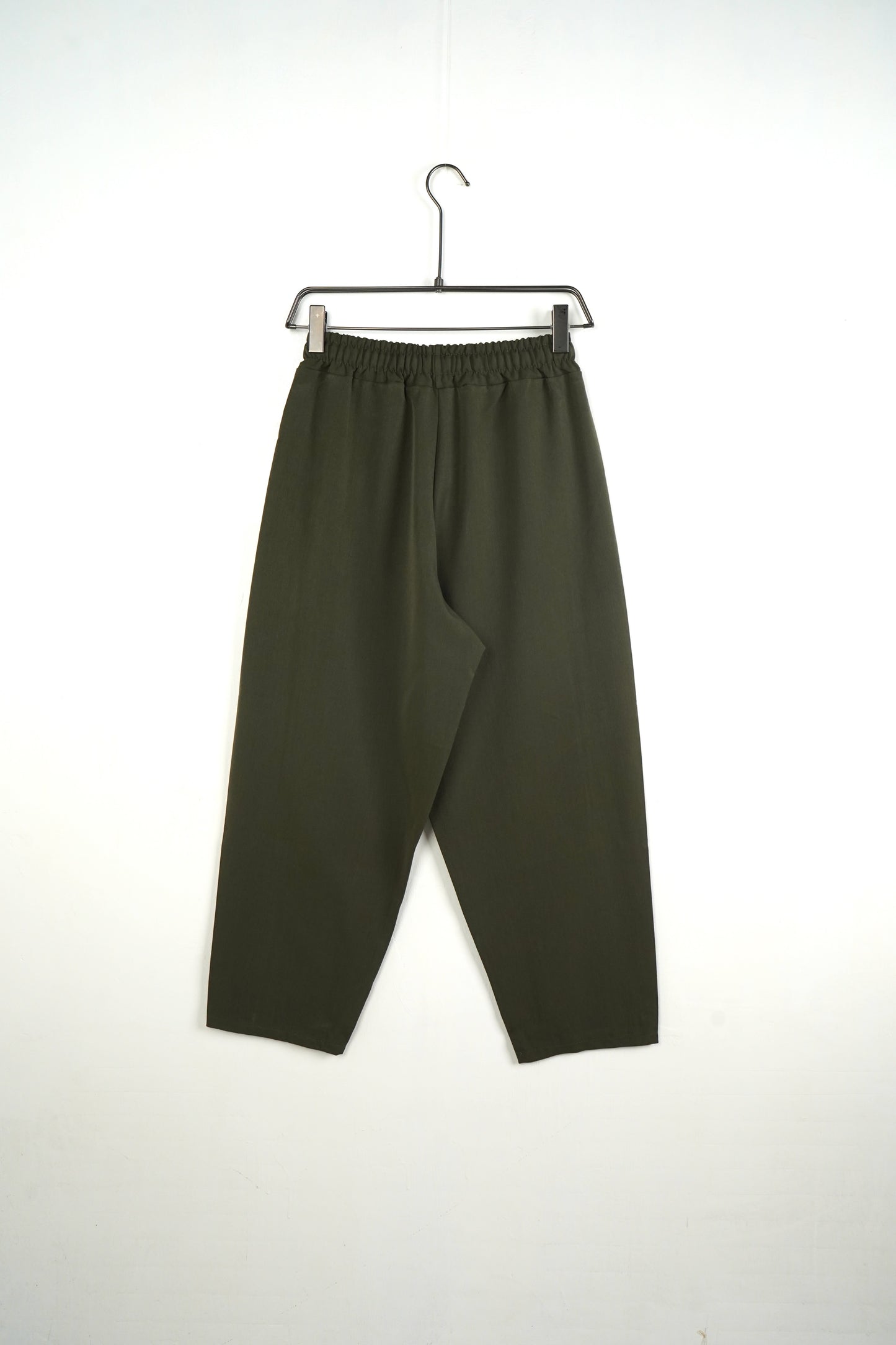 Pantaloni lungi largi bărbați casual verzi cu șnur