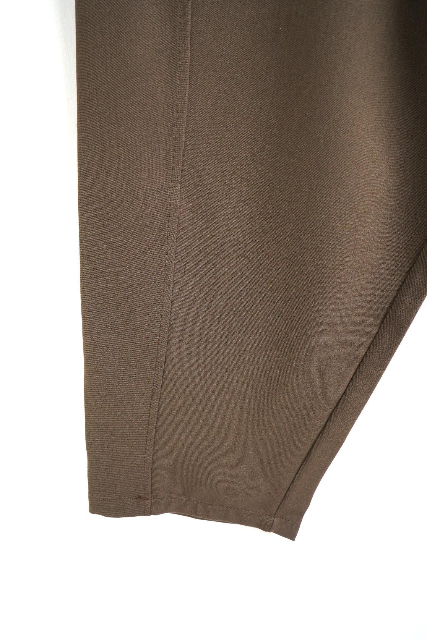 Pantaloni lungi largi bărbați casual maro cu șnur