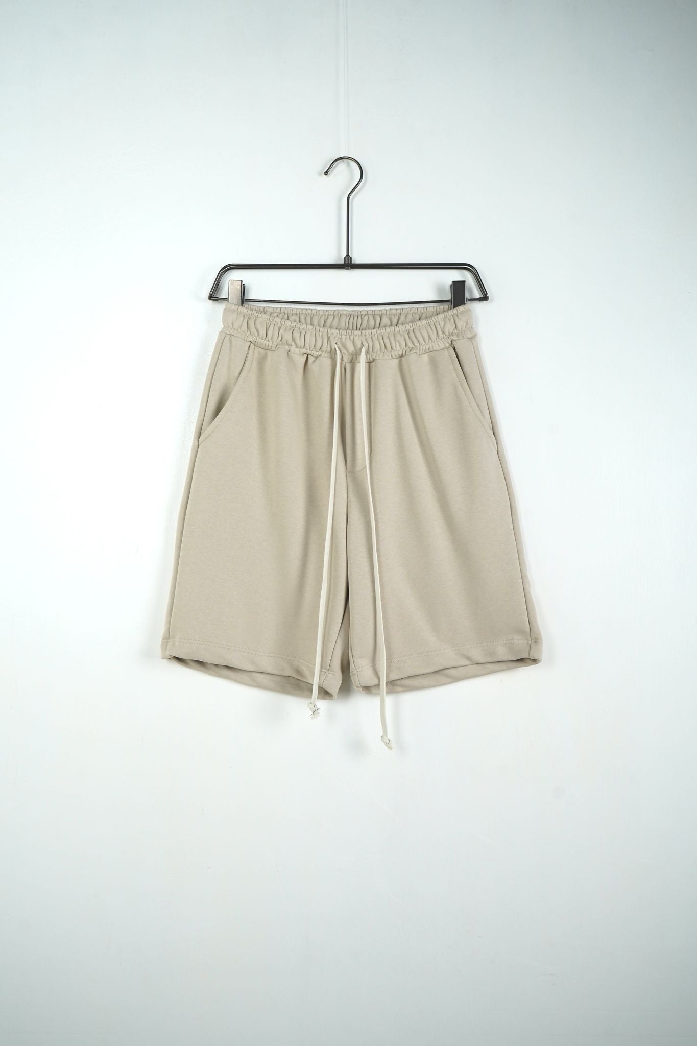 Pantaloni Scurți Unisex din Bumbac Crem