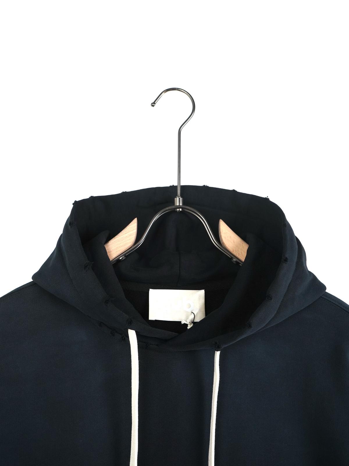 Hanorac Negru Barbati Look Uzat – Bumbac