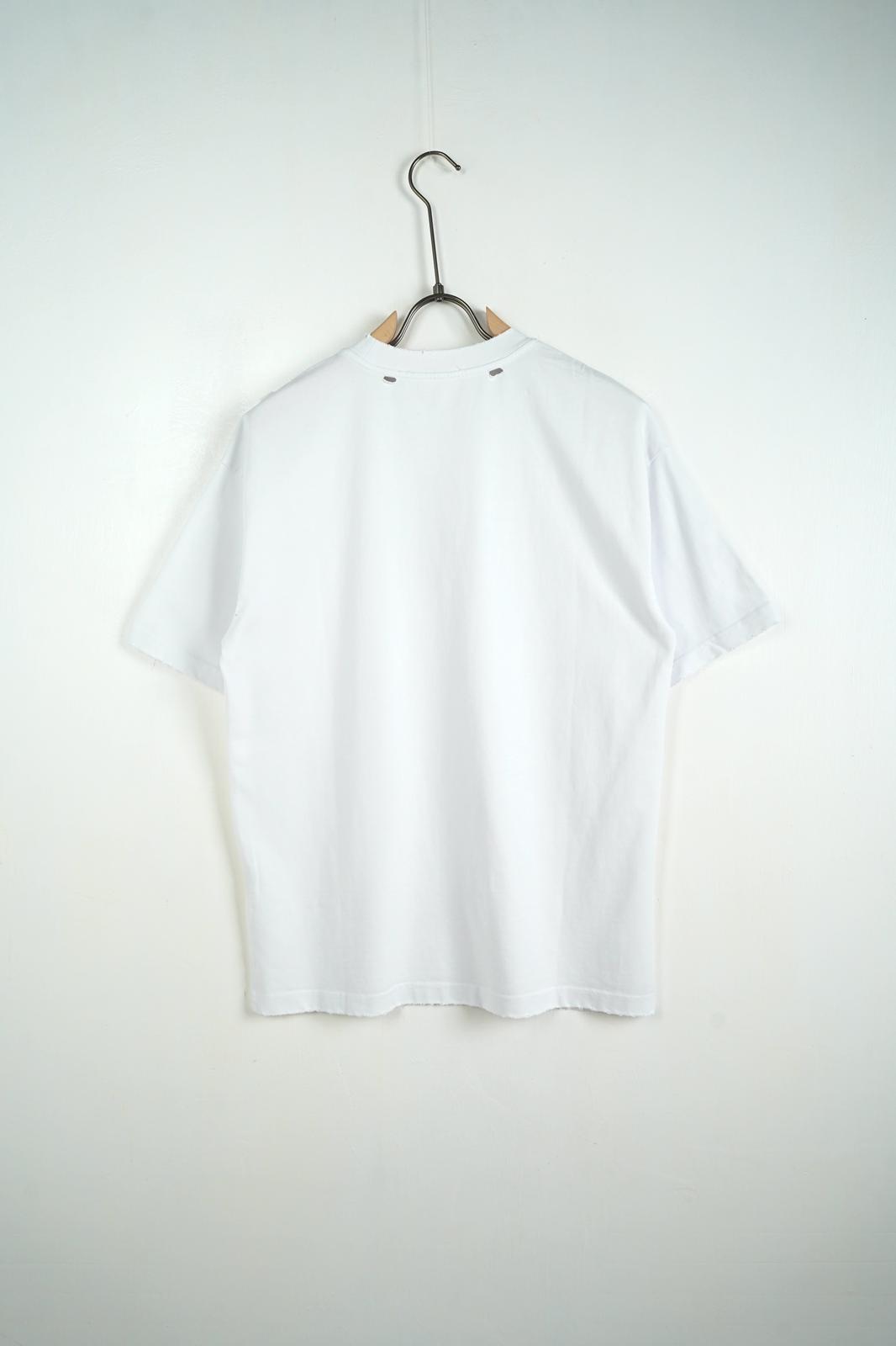 Tricou unisex alb cu rupturi