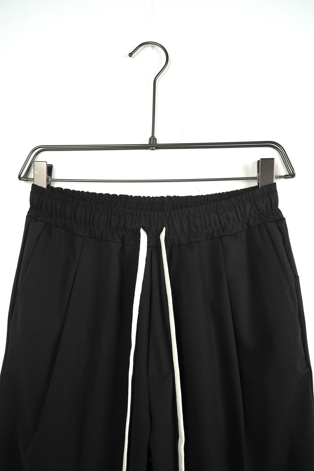 Pantaloni lungi bărbați casual negri cu șnur