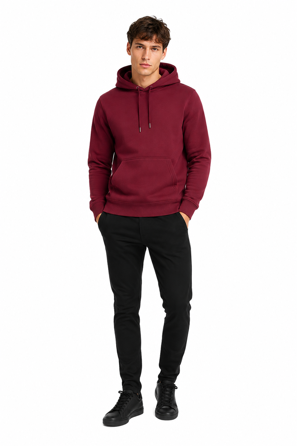 culoarea bordo cu ce se asortează hanorac bordo și pantaloni negri