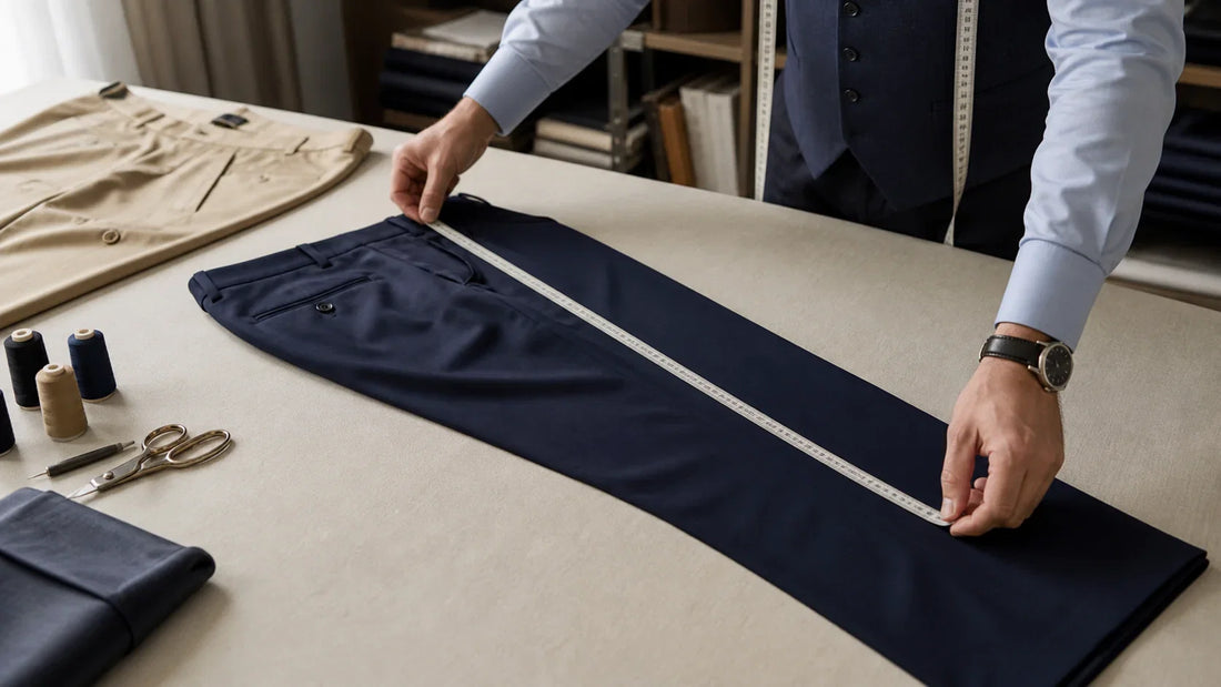 Măsurarea pantalonilor pentru alegerea mărimii și scurtarea corectă