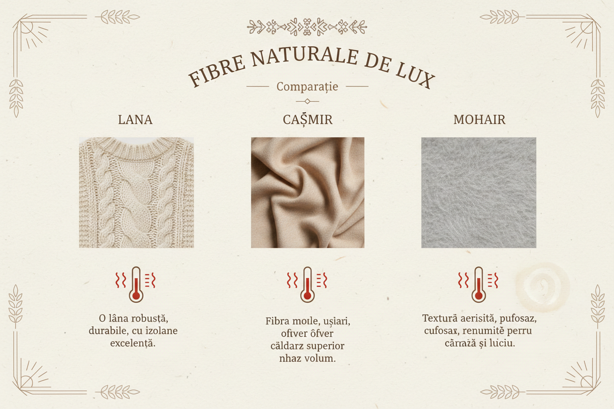 Lana vs Casmir vs Mohair: Care Tine Mai Cald?