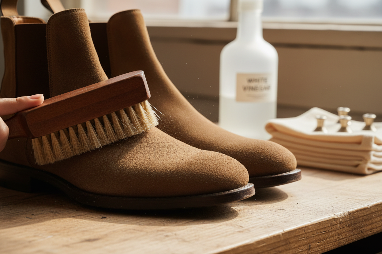 Structura microscopica a fibrelor de piele intoarsa tip suede
