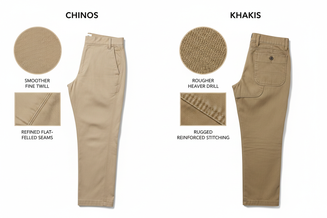 Pantaloni Chinos vs. Khaki: Diferențe și Stil