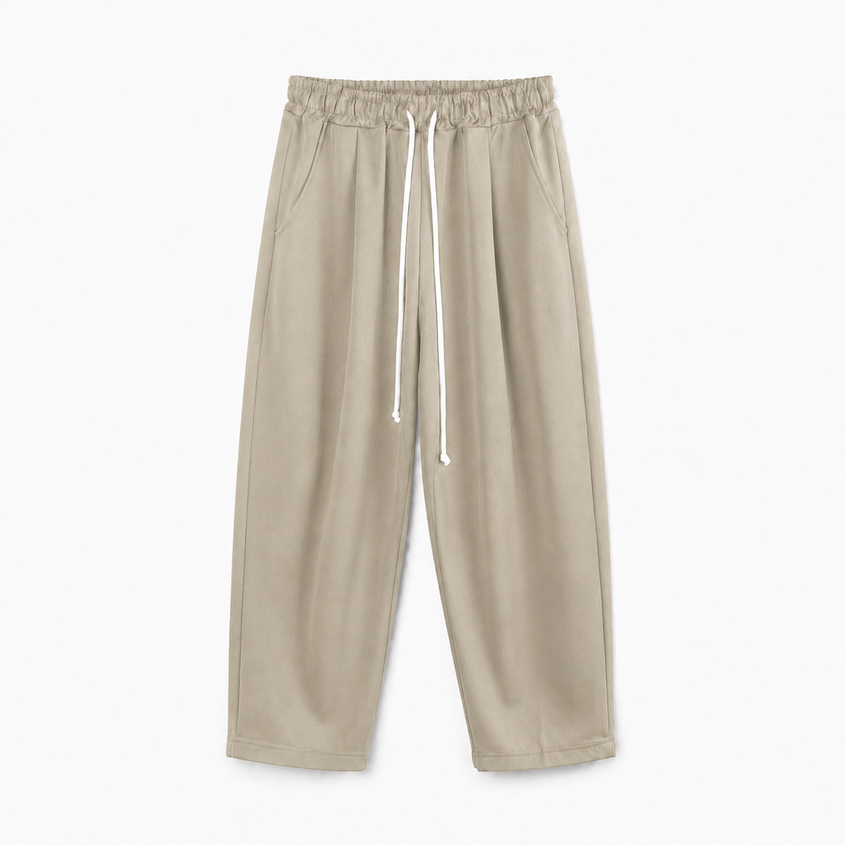 Pantaloni largi camel pentru bărbați, vedere din spate cu buzunar – Atelier AXD