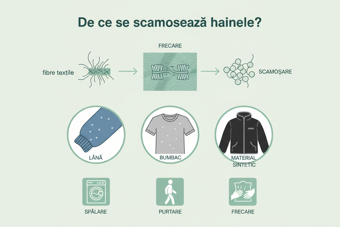 De ce se scamoseaza hainele? Cauze si Solutii