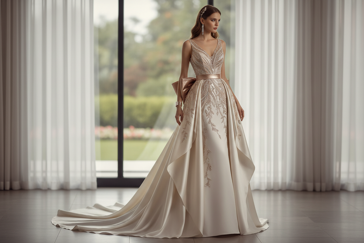 Ce rochii se poarta la nunti in 2026? Tendinte