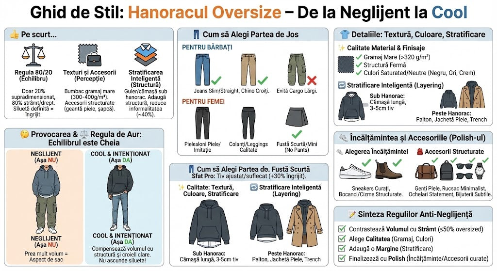 Cum porti hanorace oversize fara sa pari neglijent