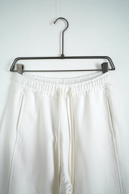 Pantaloni largi albi de trening pentru barbati