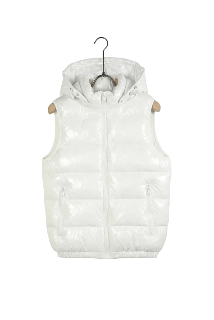 Vestă Bărbați Albă Casual – Design Modern