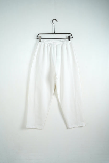 Pantaloni largi albi de trening pentru barbati