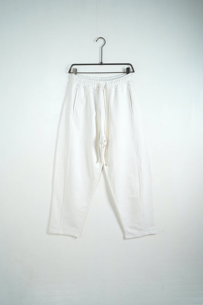 Pantaloni largi albi de trening pentru barbati