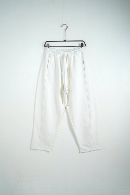 Pantaloni largi albi de trening pentru barbati