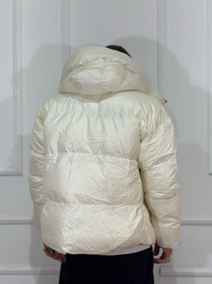 Geacă de iarnă Puffer bărbați – Albă