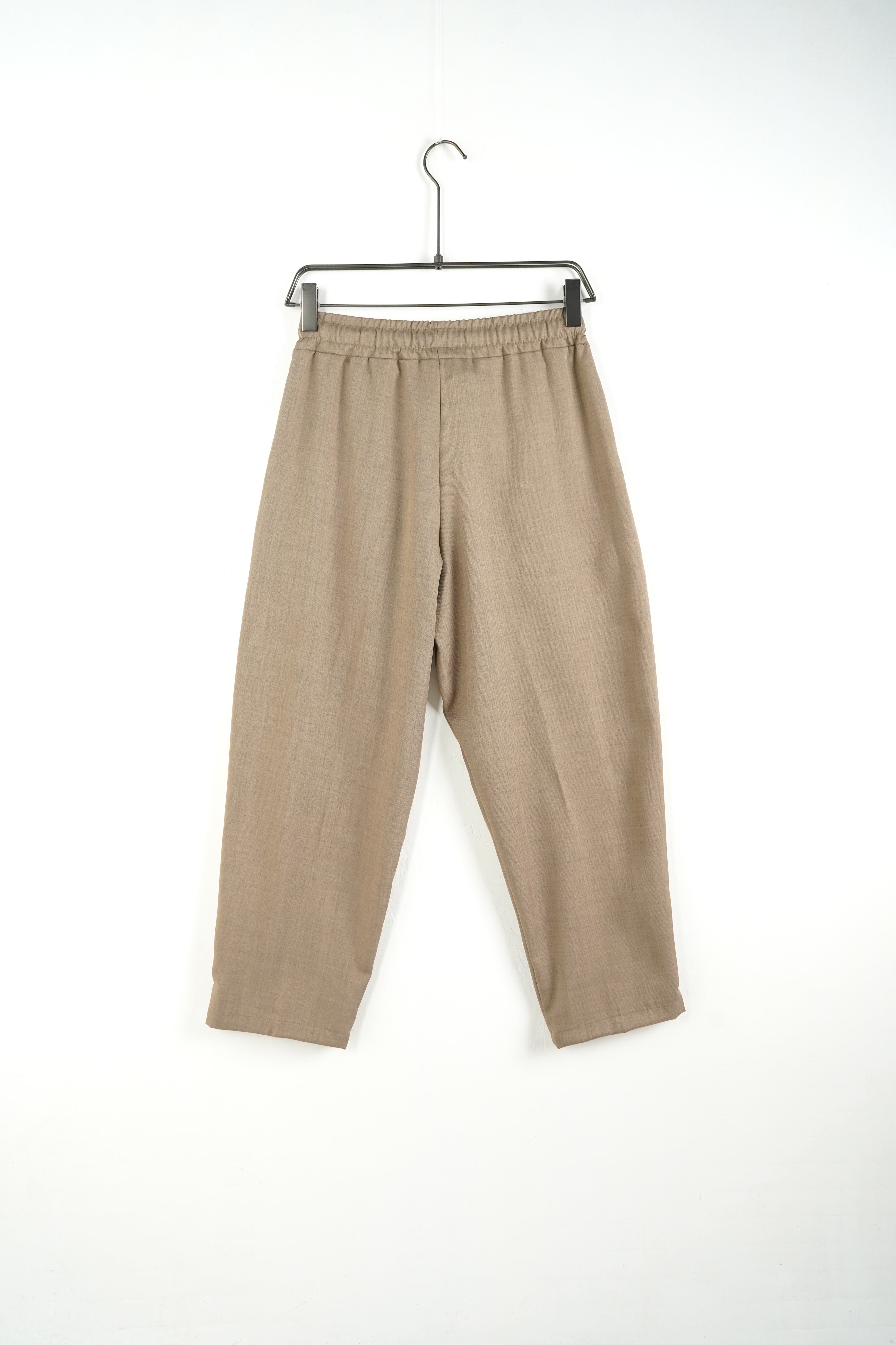 Pantaloni Bărbați Maro Deschis - Croială Largă (Wide Leg) cu Șnur Lung