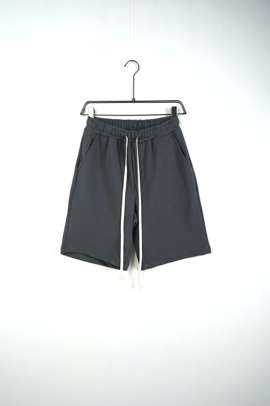 Pantaloni Scurți Unisex din Bumbac Gri Inchis