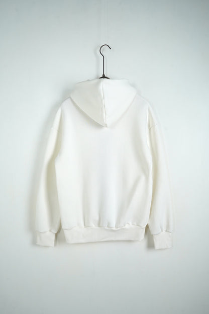 Hanorac Alb Bărbați cu Fermoar – Simplu, Confortabil și Versatil