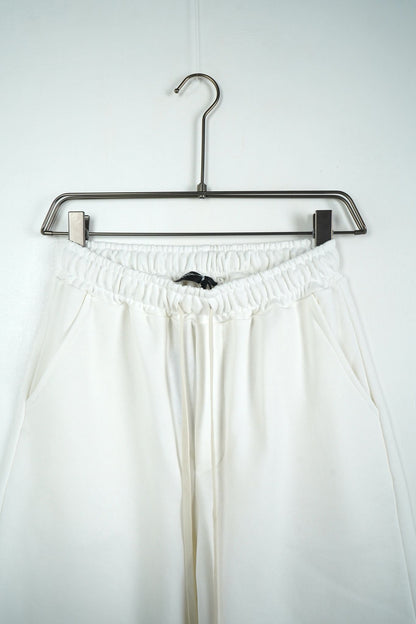 Pantaloni Scurți Unisex din Bumbac Albi