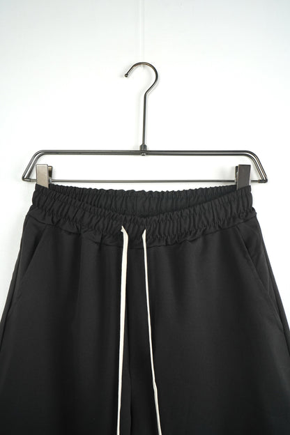 Pantaloni Scurti Barbati Negrii cu Siret Lung