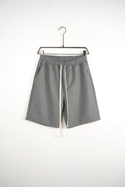 Pantaloni Scurți Bărbați Gri cu Șiret Lung – Stil Urban și Lejer de Vară