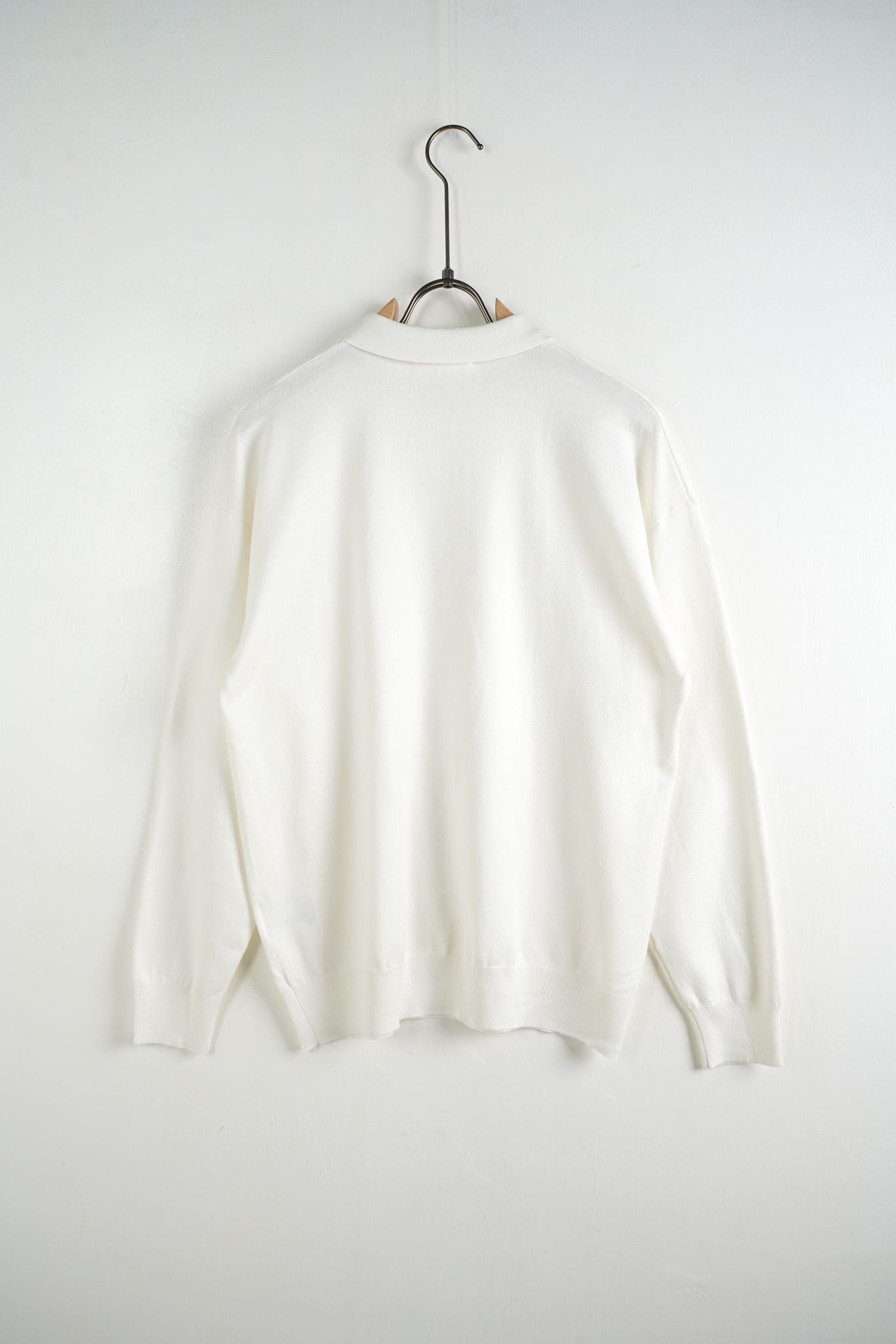 Pulover Alb Half Zip Bărbați