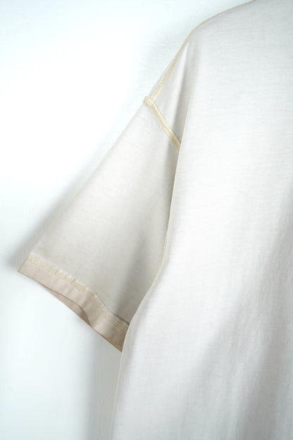 Tricou Crem  Bărbați din Bumbac – Look Uzat, Casual Urban