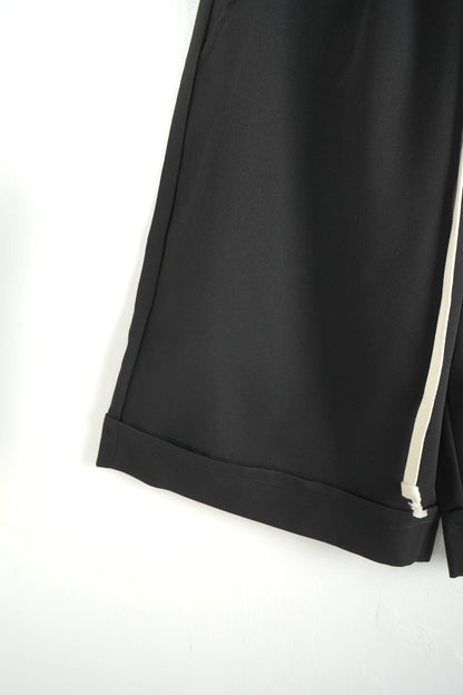 Pantaloni Scurti Barbati Negrii cu Siret Lung