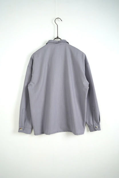 Bluză bărbați cu fermoar și guler fără glugă – gri deschis