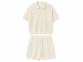 Set Tricotat Bărbați Crem tip Polo cu Perforații – 100% Bumbac - produs fashion bărbați Atelier AXD