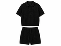 Set Tricotat Bărbați Negru tip Polo cu Perforații – 100% Bumbac - produs fashion bărbați Atelier AXD