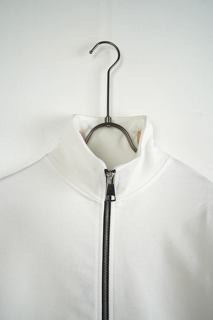 Hanorac Alb Bărbați cu Fermoar – Fără Glugă