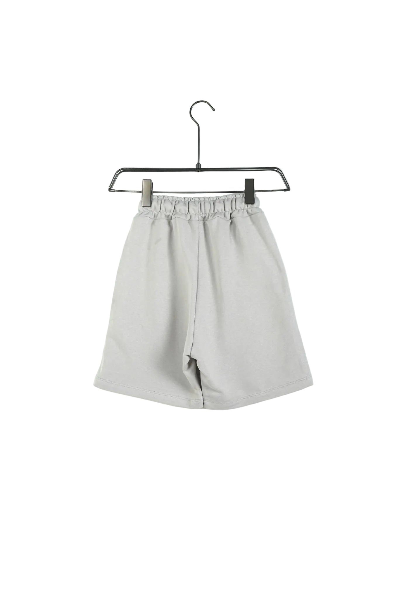 Bermude gri deschis (melanj) din bumbac subțire, croială casual lejeră pentru băieți