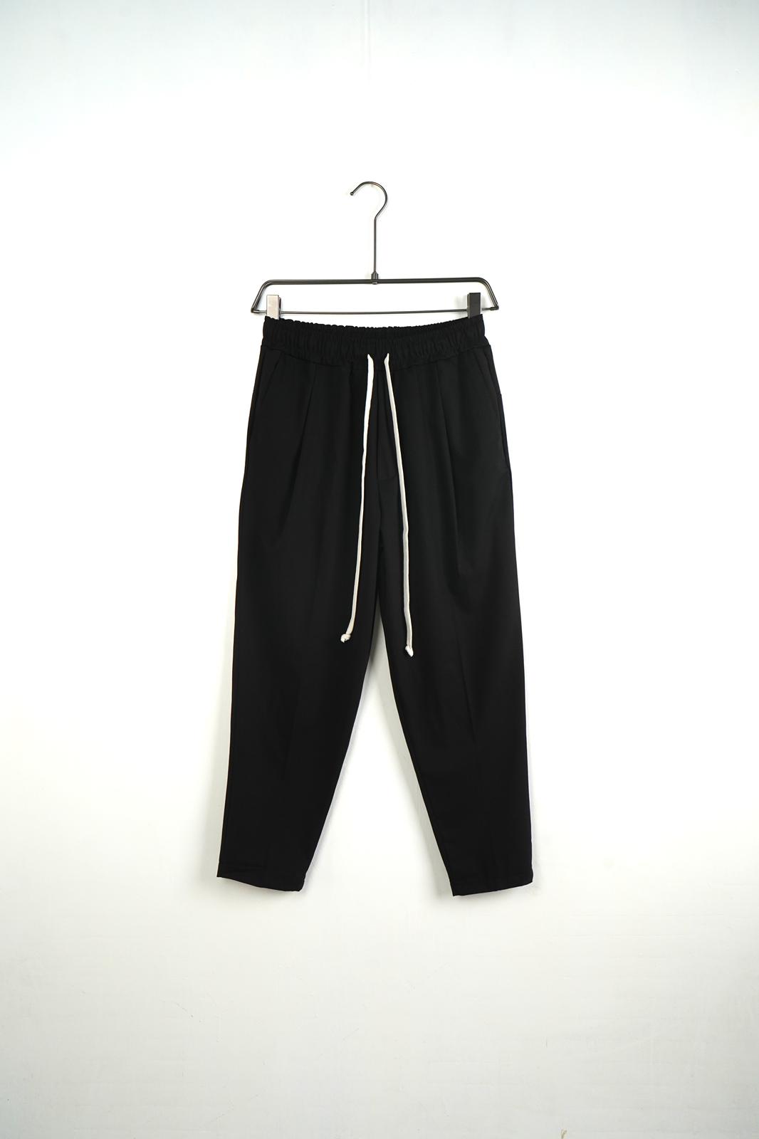 Pantaloni lungi bărbați casual negri cu șnur