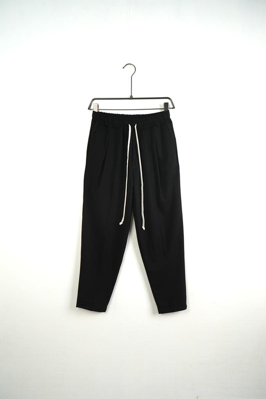 Pantaloni lungi bărbați casual negri cu șnur