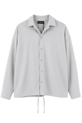 Cămașă oversized gri deschis cu design minimalist și croială modernă casual premium