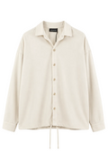 Cămașă oversized crem cu design minimalist și croială modernă casual premium