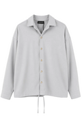 Cămașă oversized gri deschis cu design minimalist și croială modernă casual premium