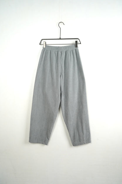 Pantaloni Lungi Largi Bărbați Gri Deschis cu Dungi și Șnur Lung