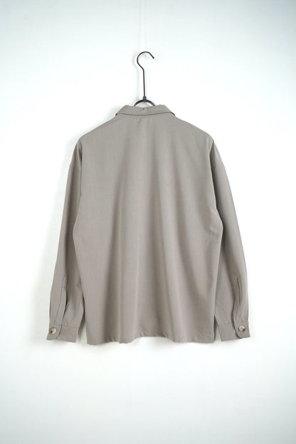 Bluză bărbați cu fermoar și guler fără glugă – crem maroniu