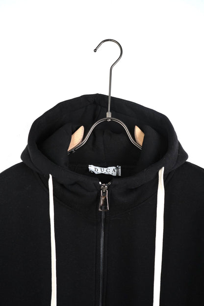 Hanorac Negru Bărbați cu Fermoar – Simplu, Confortabil și Versatil