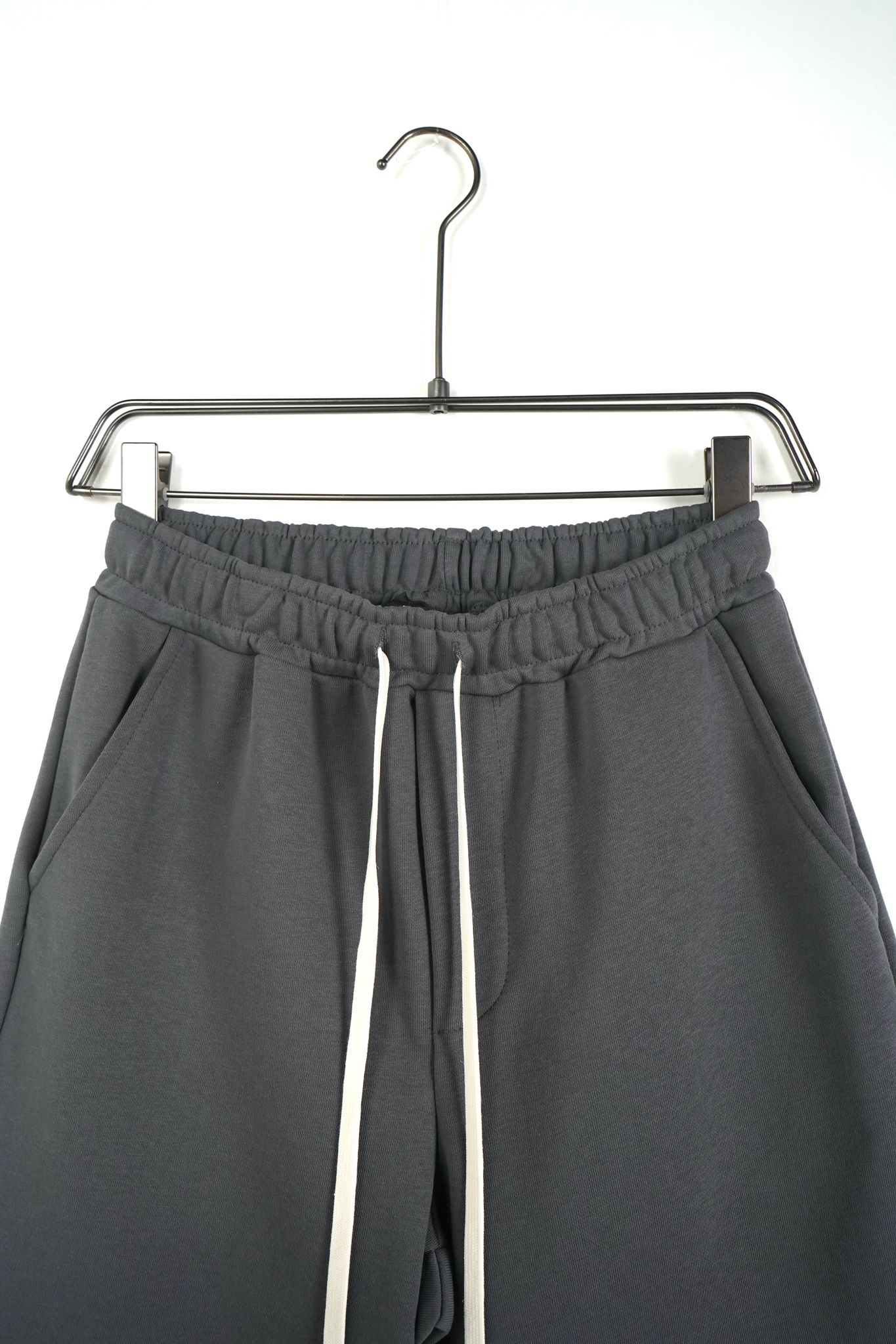 Pantaloni Scurți Unisex din Bumbac Gri Inchis