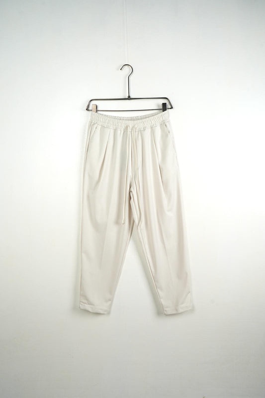 Pantaloni lungi bărbați casual albi cu șnur