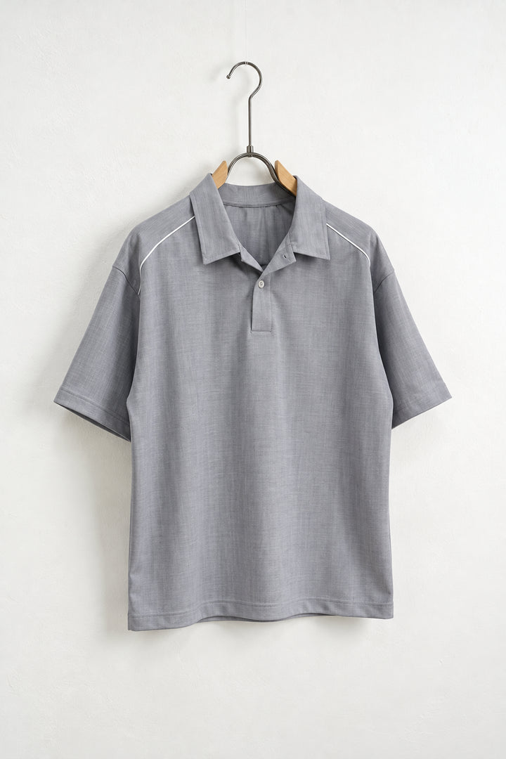 Tricou polo gri FMT66 pe umeraș